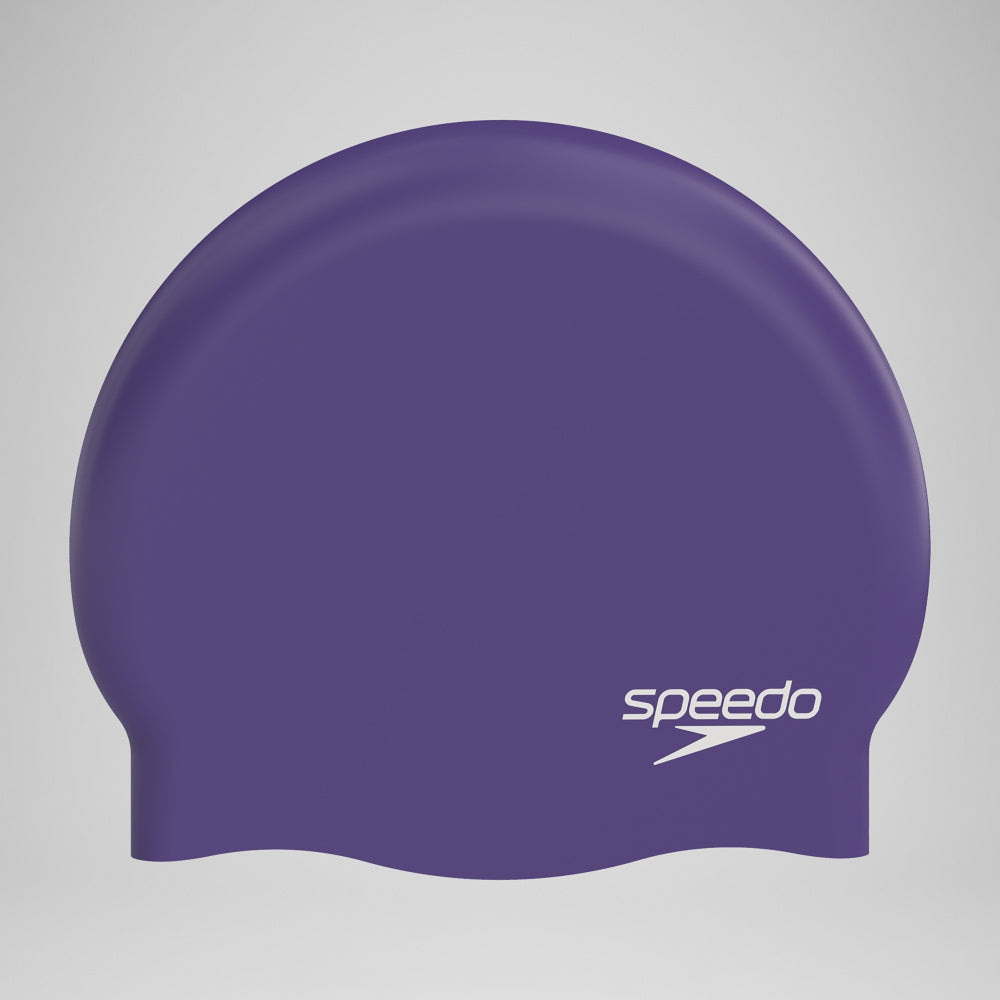 Casque de bain en silicone moulé Speedo Plain Moulded 3D pour l'entraînement de natation adulte.