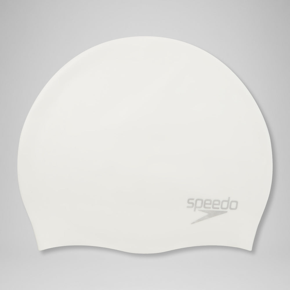 Casque de bain en silicone moulé Speedo Plain Moulded 3D pour l'entraînement de natation adulte.
