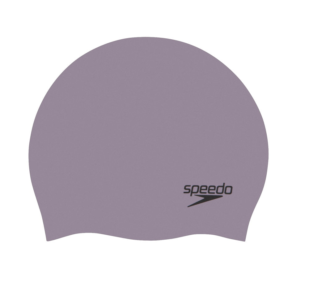 Casque de bain en silicone moulé Speedo Plain Moulded 3D pour l'entraînement de natation adulte.