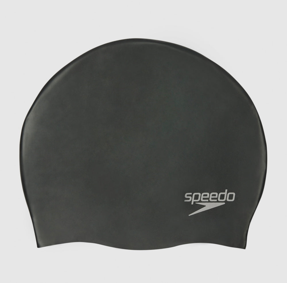 Casque de bain en silicone moulé Speedo Plain Moulded 3D pour l'entraînement de natation adulte.