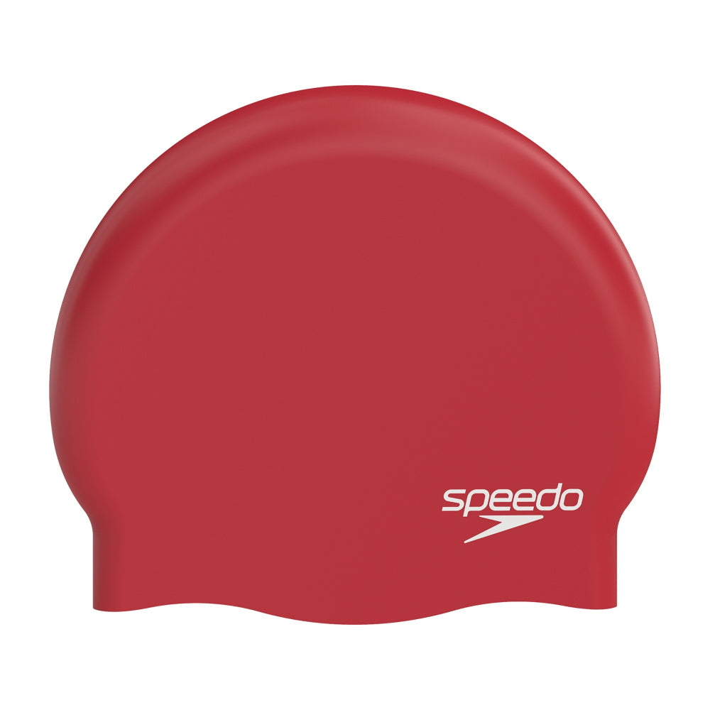 Casque de bain en silicone moulé Speedo Plain Moulded 3D pour l'entraînement de natation adulte.