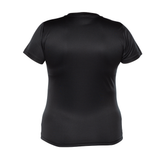 Short-sleeved technical sweater - Women - Black