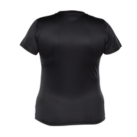Short-sleeved technical sweater - Women - Black