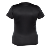 Short-sleeved technical sweater - Women - Black
