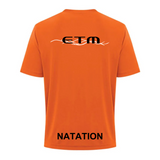 Performance short sleeve tee - Male - Orange and black