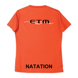 Performance Short Sleeve tee - Women - Orange and Black