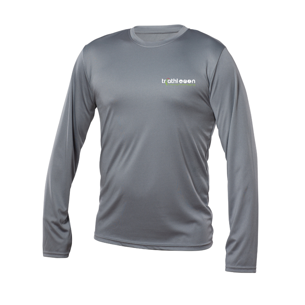 Triathlon Memphrémagog - Chandail technique, à manches longues - Masculin - Gris foncé