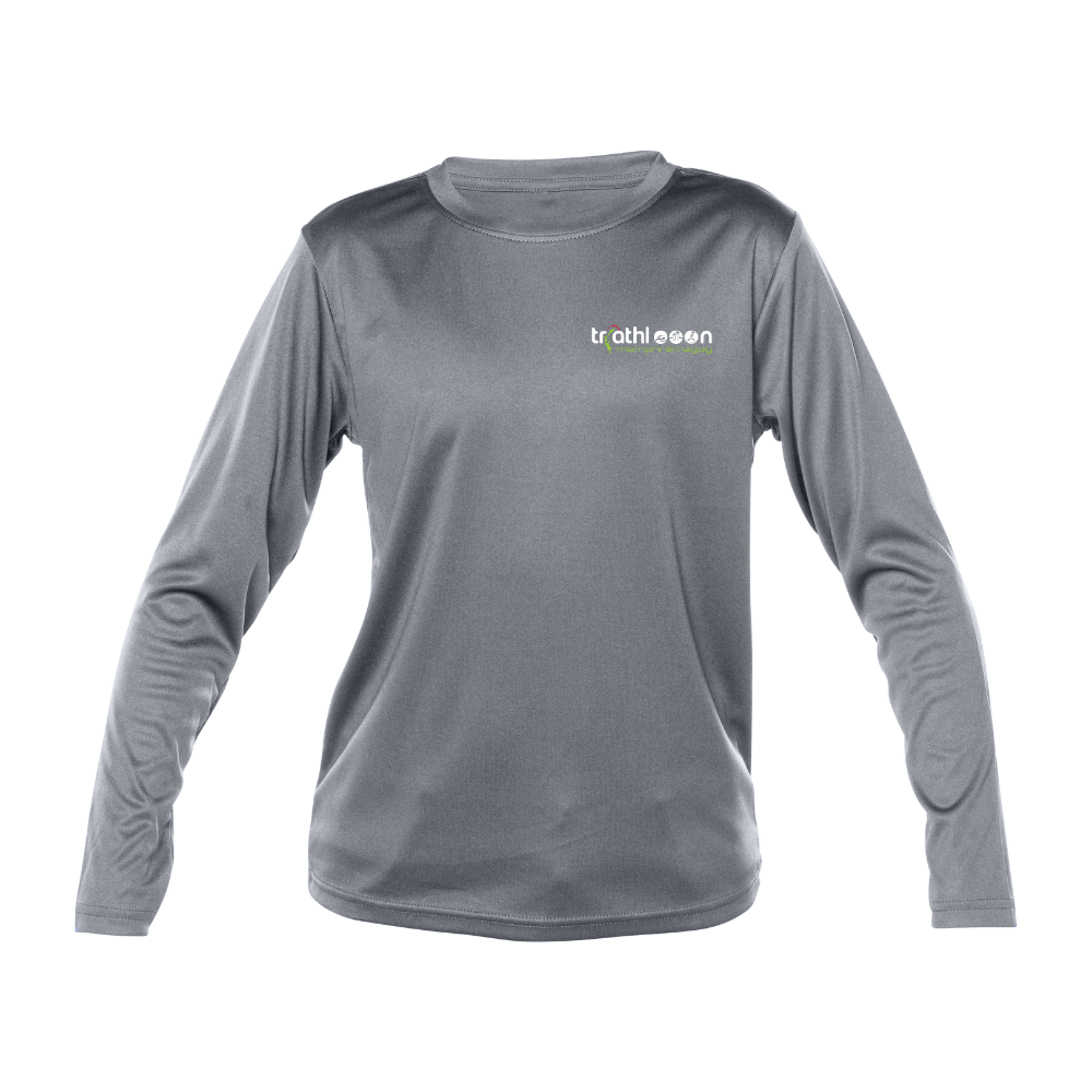 Triathlon Memphrémagog - Technical sweater, long sleeves - Juvenile - Dark gray