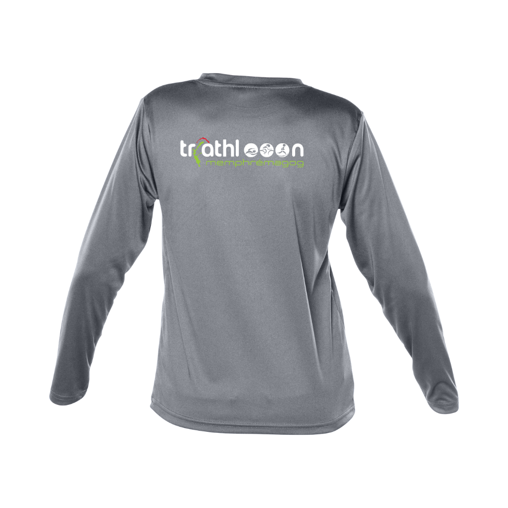 Triathlon Memphrémagog - Technical sweater, long sleeves - Juvenile - Dark gray