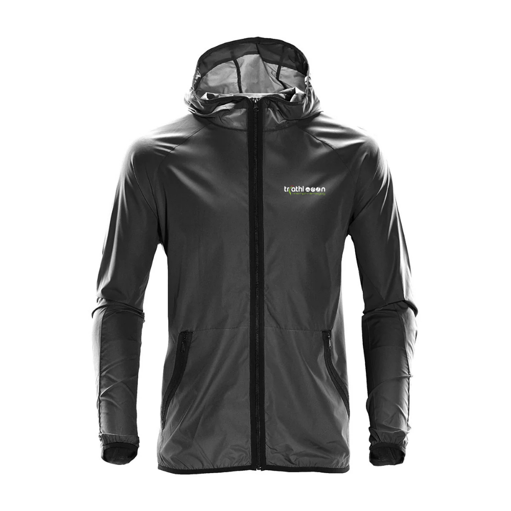 Triathlon Memphrémagog - Men's hooded windbreaker jacket - Dark gray