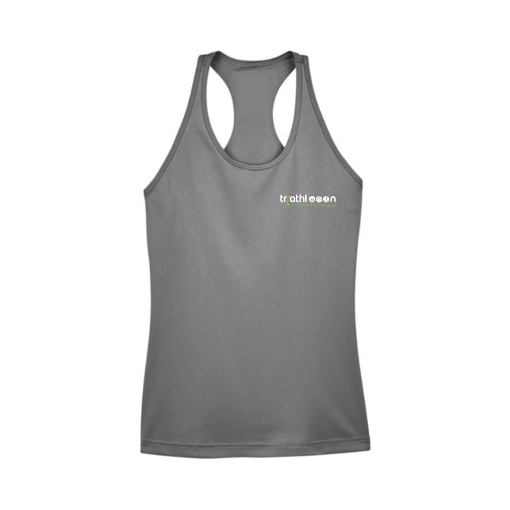 Triathlon Memphrémagog - Performance tank top for women - Graphite gray