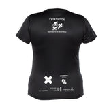 Short-sleeved technical sweater - Women - Black
