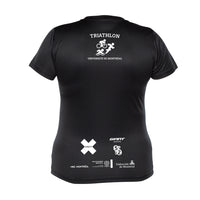 Short-sleeved technical sweater - Women - Black