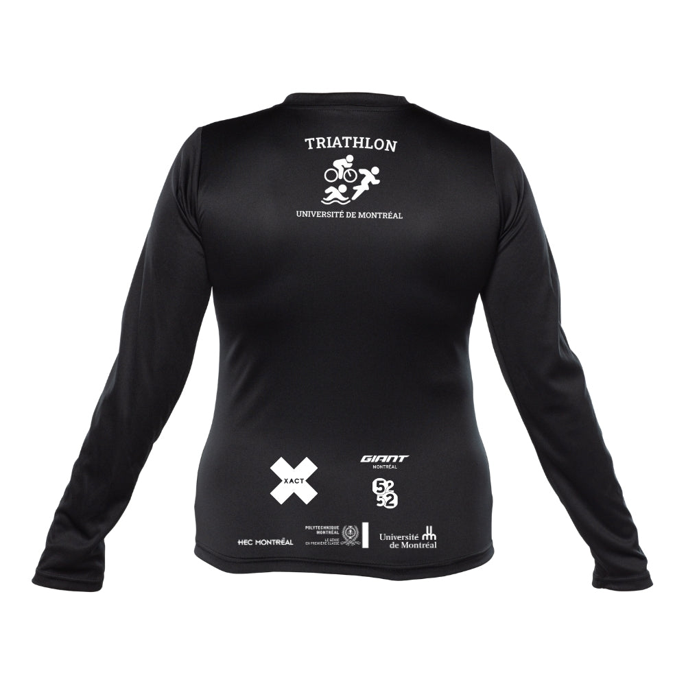 Technical sweater, long sleeves - Women - Black