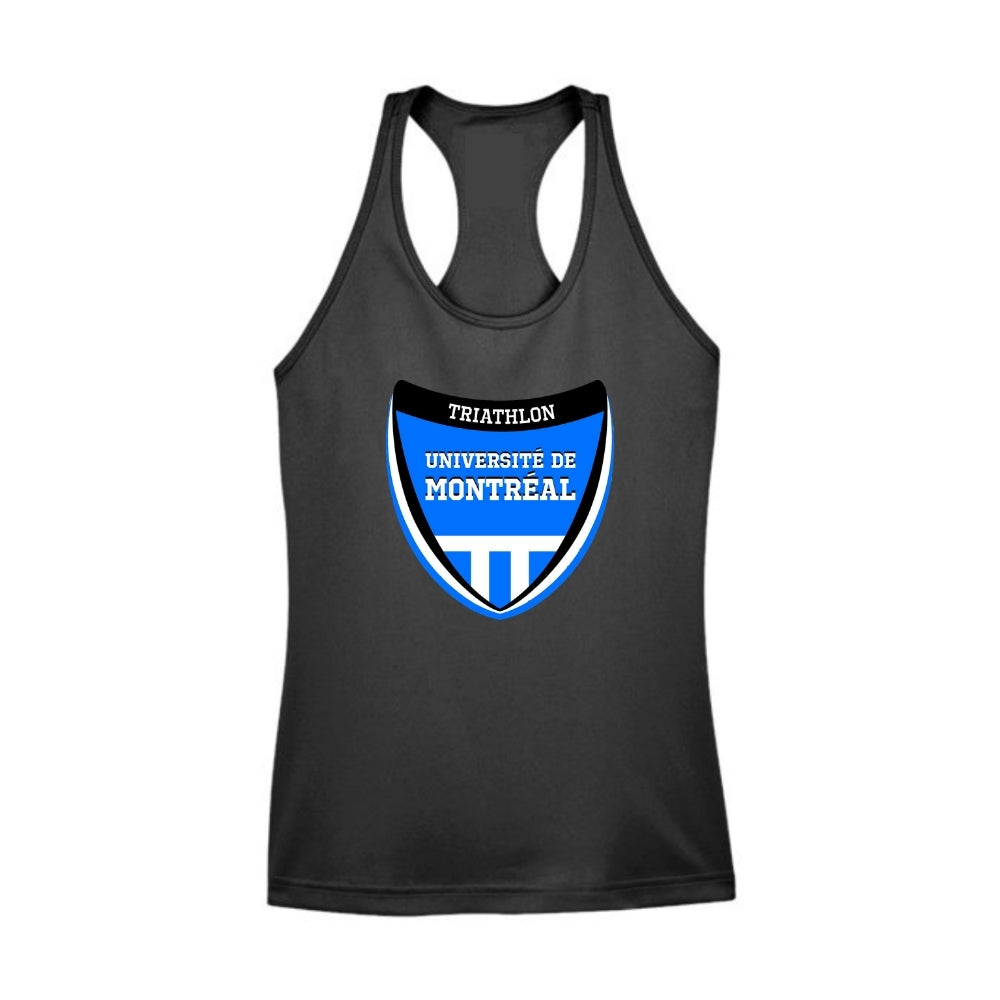 Triathlon Université de Montréal - Camisole performance pour femmes - Noir
