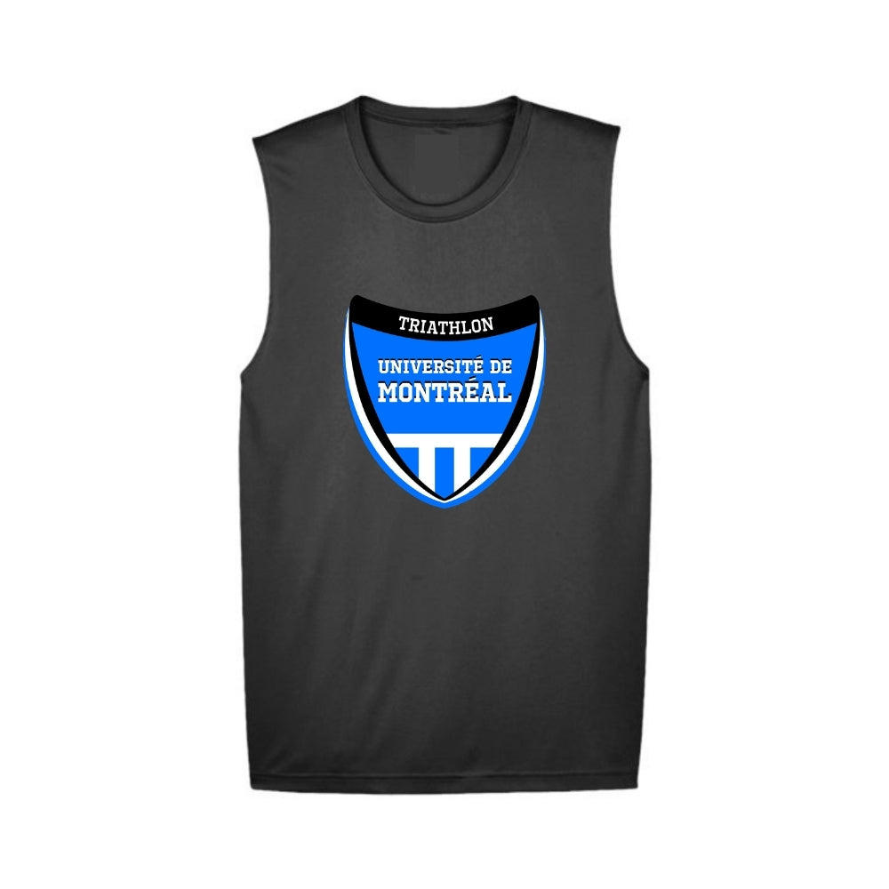 Triathlon Université de Montréal - Camisole performance pour hommes - Noir