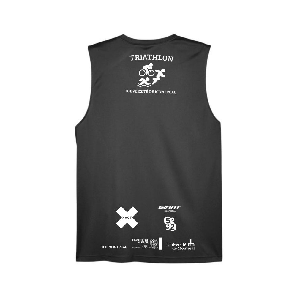 Triathlon Université de Montréal - Camisole performance pour hommes - Noir