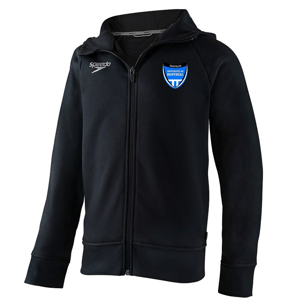 Triathlon Université de Montréal - SPEEDO - Team Jacket – Coupe FÉMININE - Veste à zip - Noir