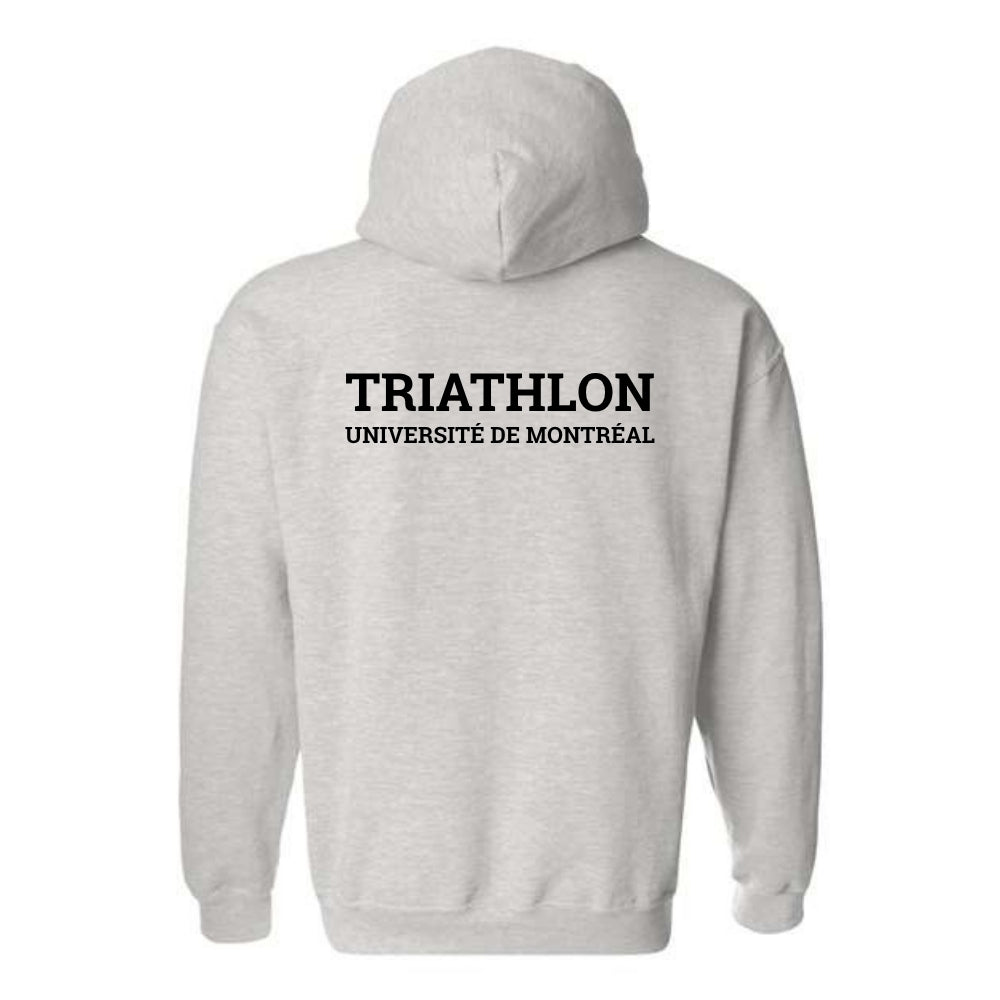 Triathlon Université de Montréal - Chandail molleton à capuchon (Kangourou/Hoodie) - Adulte - Cendré