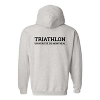 Triathlon Université de Montréal - Chandail molleton à capuchon (Kangourou/Hoodie) - Adulte - Cendré