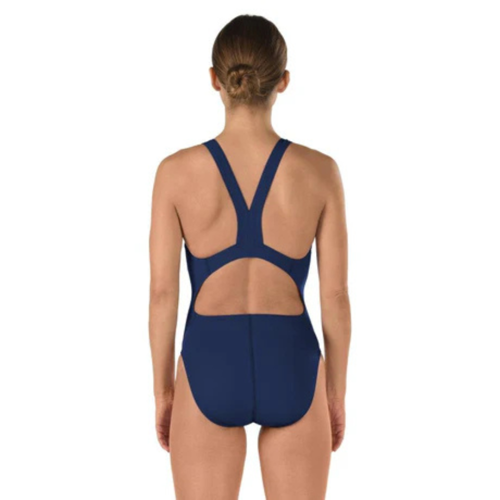 Triathlon Memphrémagog - Speedo Solid Super Pro Back Endurance+ - Maillot d’entraînement pour femmes - Marine