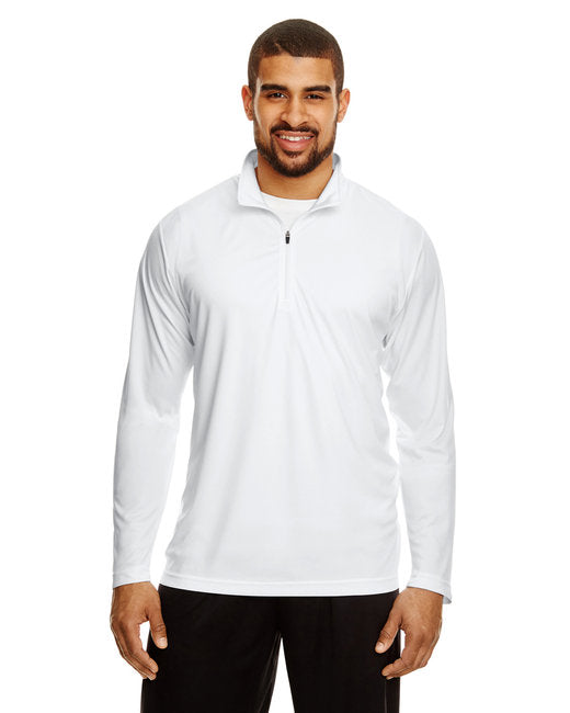 Men's Quarter Zip Performance Top - White