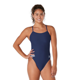 UNIK - Speedo Solid CROSS BACK Endurance+ JUNIOR - Training jersey for girls - Navy