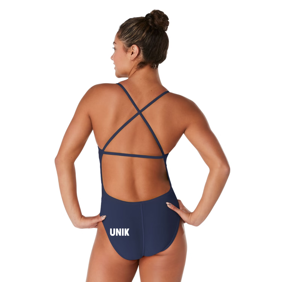 Speedo Solid CROSS BACK Endurance+ JUNIOR - Women’s Training Swimwear - Marine (501)