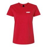 UNIK - Short-sleeved cotton sweater - Feminine - Red