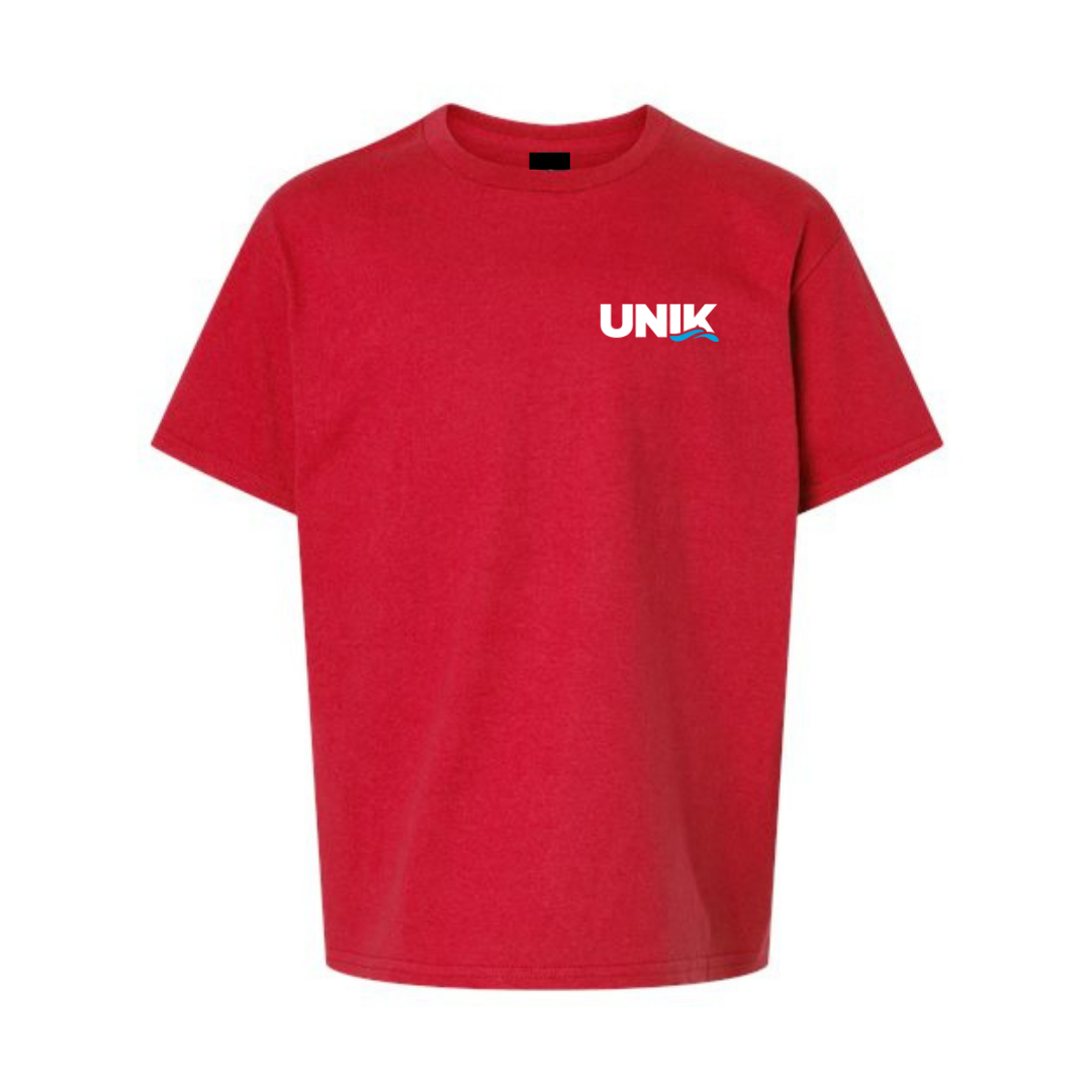 UNIK - Short-sleeved cotton sweater - Juvenile - Red