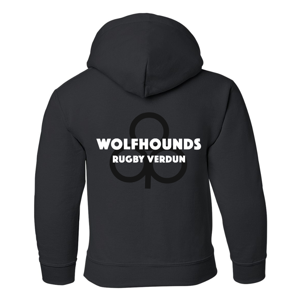 Wolfhounds - Chandail molleton à capuchon (Kangourou/Hoodie) - Juvénile - Noir