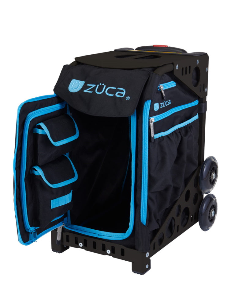 ZÜCA PICKLEBALL CART - Sport Cart on Wheels and bag - Black / Blue Trims 