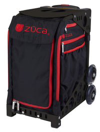 ZÜCA PICKLEBALL CART - Chariot sur roulettes et sac - Noir / Trims rouges