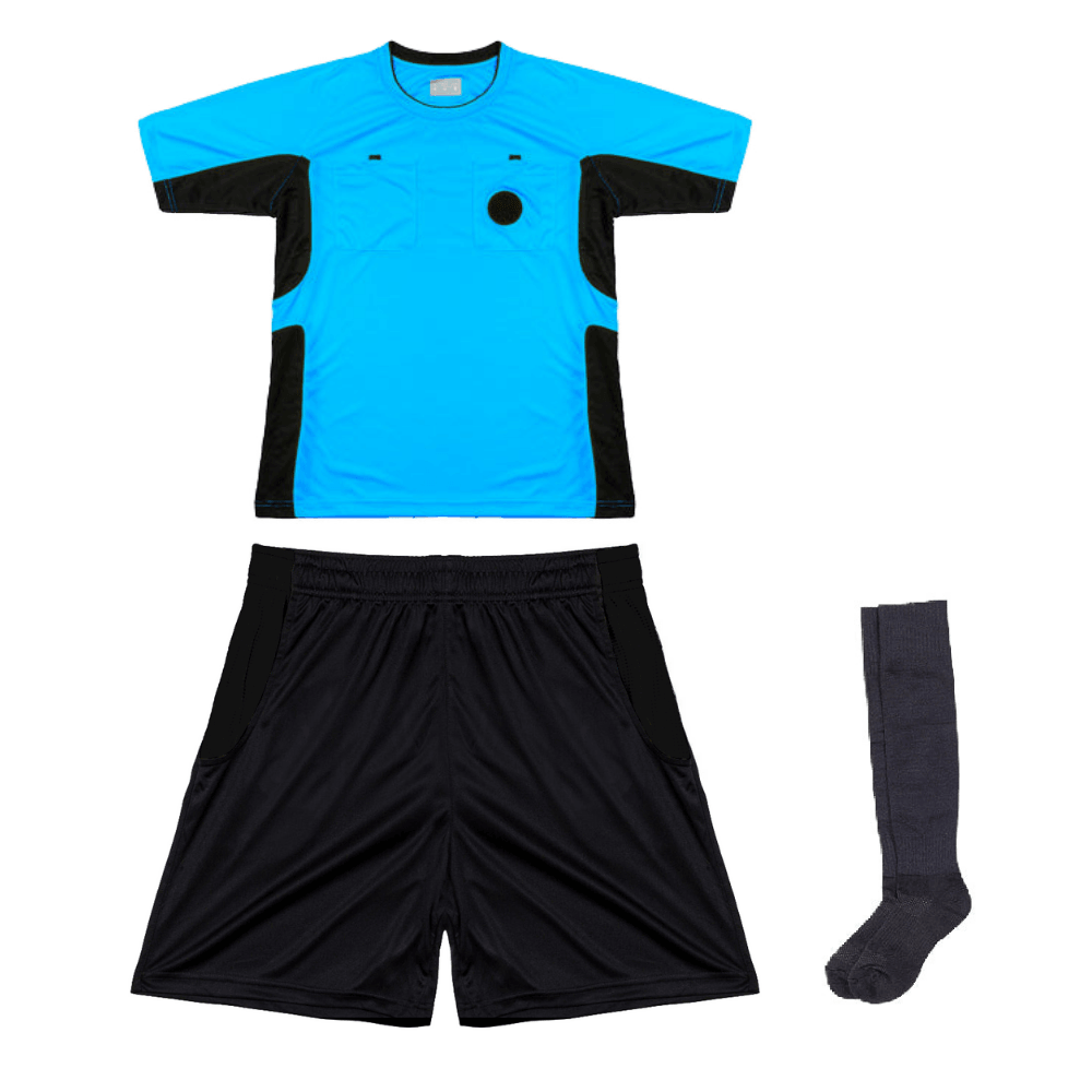 Arbitre-Équipement - Uniforme d'arbitre de soccer - Bleu / Noir de Arbitre-Équipement
