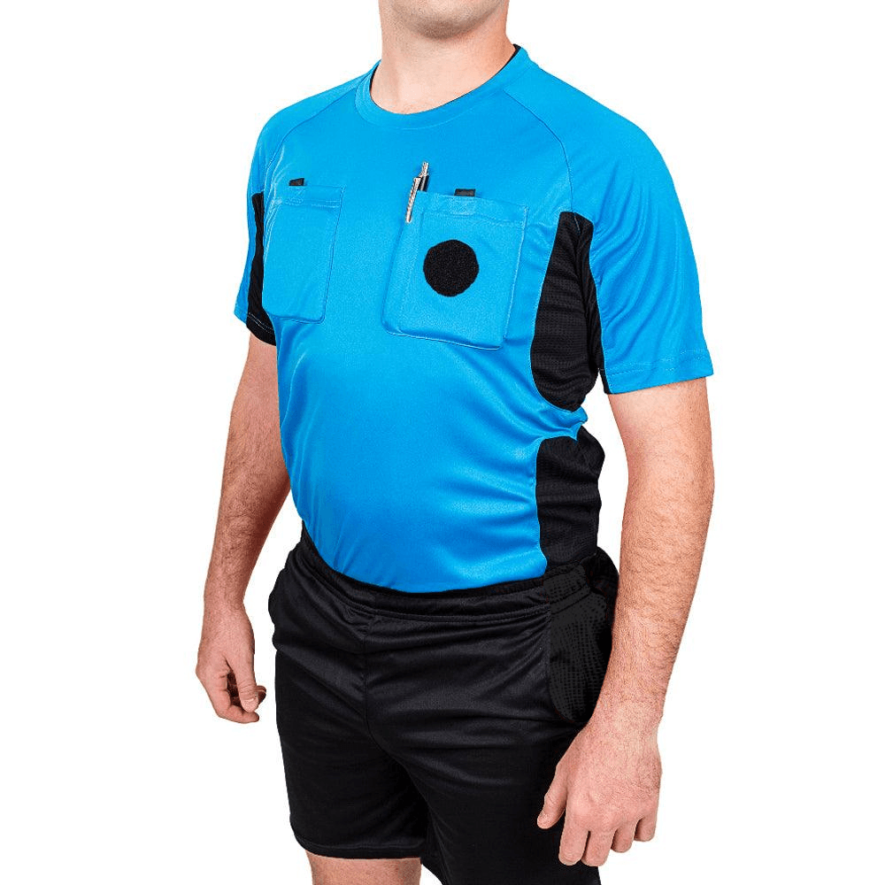 Arbitre-Équipement - Uniforme d'arbitre de soccer - Bleu / Noir de Arbitre-Équipement