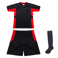 Arbitre-Équipement - Uniforme d'arbitre de soccer - Noir / Rouge de Arbitre-Équipement