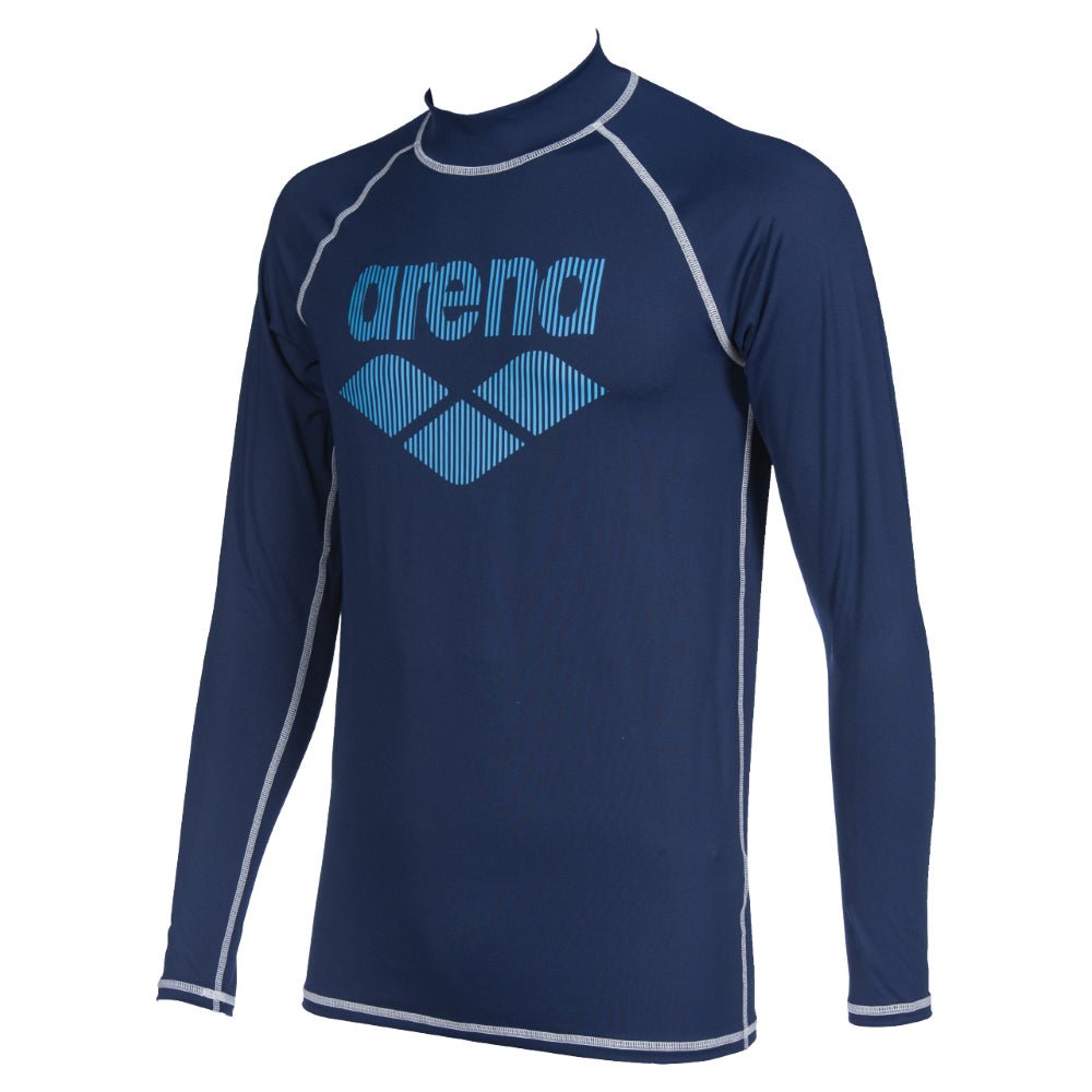 ARENA – Chandail aquatique Rashguard pour hommes – Marine de Arena