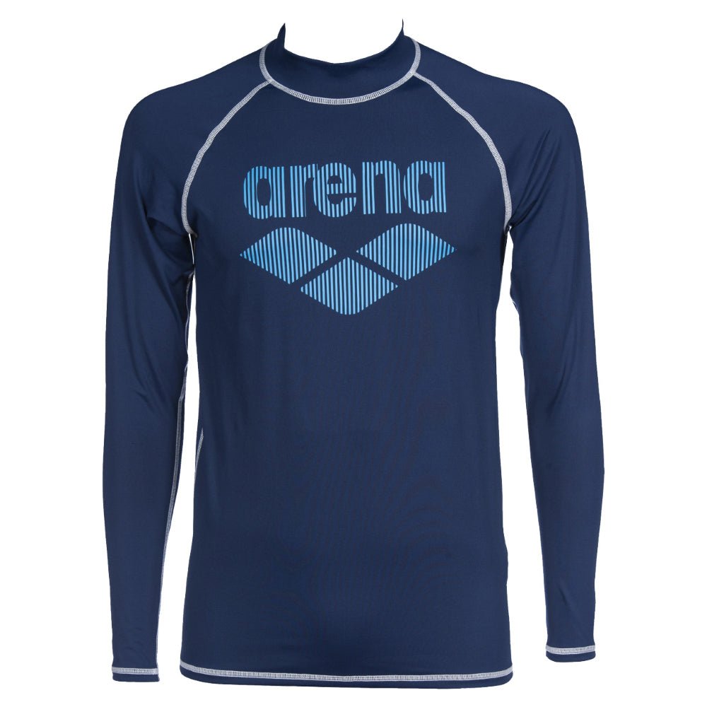 ARENA – Chandail aquatique Rashguard pour hommes – Marine de Arena