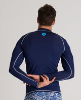 ARENA – Chandail aquatique Rashguard pour hommes – Marine de Arena