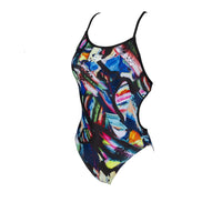 Arena Colourful Painting - Lace Back - Maillot pour femmes - Noir-Multi de Arena