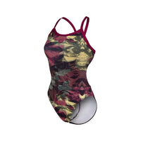 Arena HERO CAMO - Challenge Back - Maillot de bain d'entrainement pour femmes - Red Fandango Multi de Arena