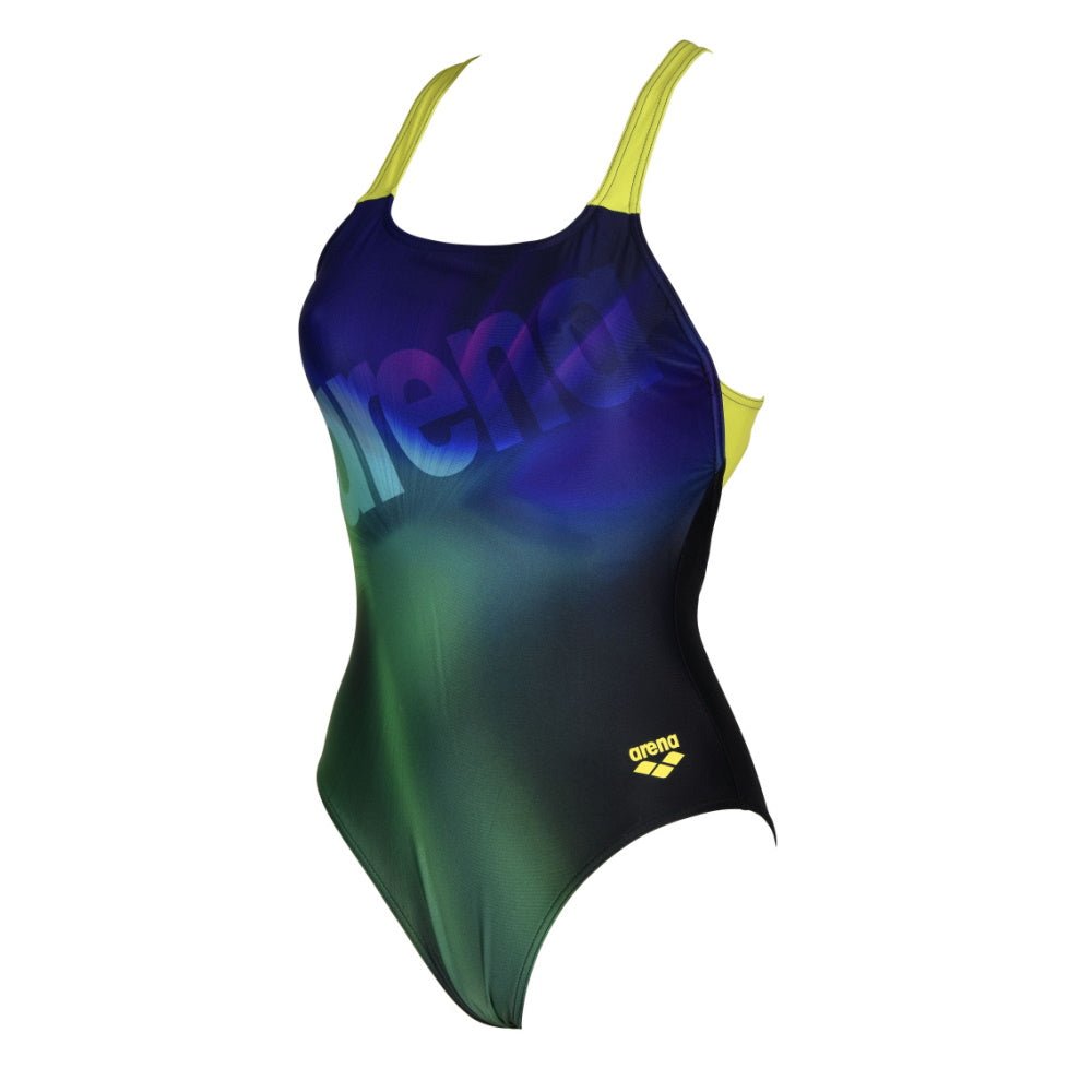 Arena Placement B - SwimPro - Maillot pour femmes - Noir-Soft Green-Multi de Arena