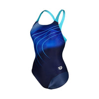 Arena PLACEMENT LB - Swim Pro Back - Maillot de bain d'entrainement pour femmes - Navy / Martinica de Arena