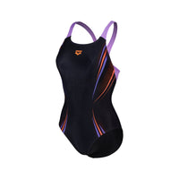 Arena SPIKES - PRO Back - Maillot de bain d'entrainement pour femmes - Black / Lavanda de Arena