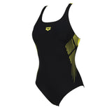 Arena STREAK Swim Pro - Maillot de bain d'entrainement pour femmes - Noir / Vert doux de Arena