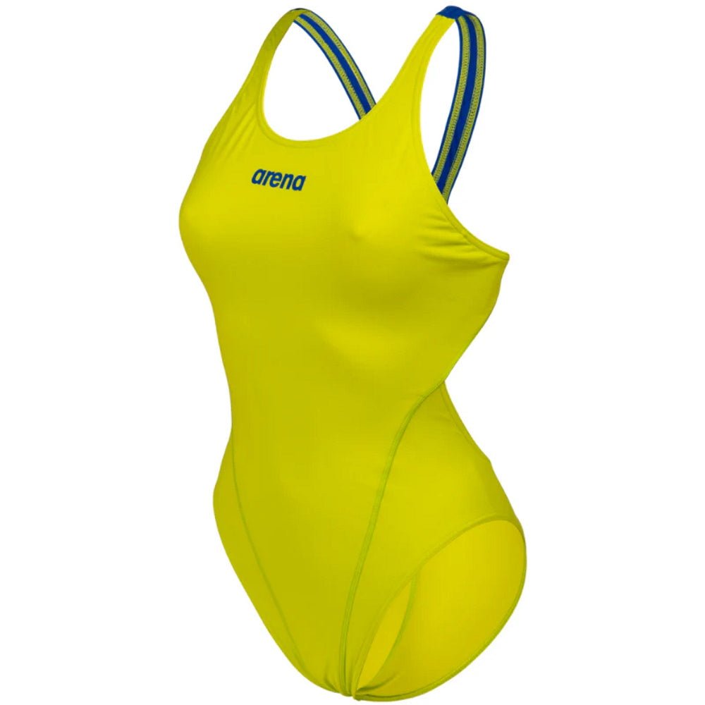 Arena Swim Swim Tech Solid - Maillot d'entraînement pour femmes - Soft Green / Neon Blue de Arena