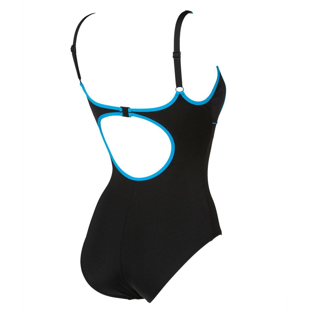 Arena Tania Clip Back - Maillot sport pour femmes - Noir/Turquoise de Arena