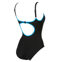 Arena Tania Clip Back - Maillot sport pour femmes - Noir/Turquoise de Arena