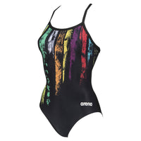 Arena Team Painted Stripes - Light drop - Maillot pour femmes - Noir-Multi de Arena