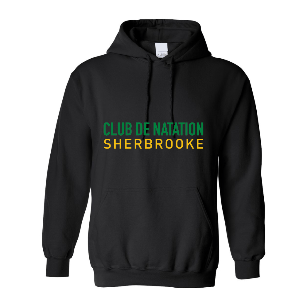 CN Sherbrooke - Chandail molleton à capuchon (Kangourou/Hoodie) - Logo lettré - Adulte de Natation Sherbrooke